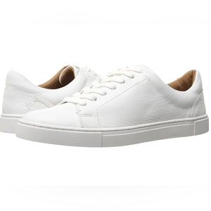 Guaranteed Authentic Frye Kerry low lace white sneakers leather size 7.5 $198